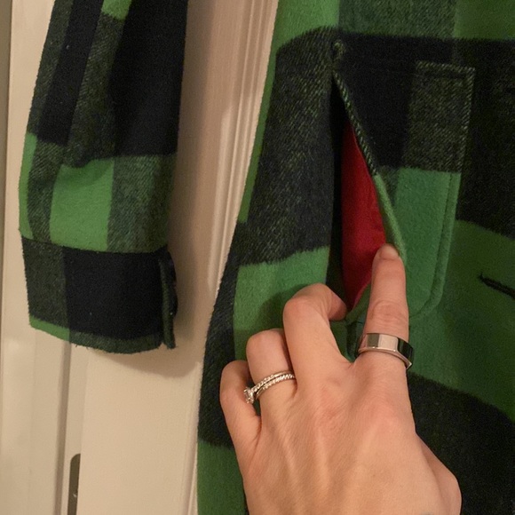 Billabong women’s plaid pea coat, size small! - Picture 5 of 8